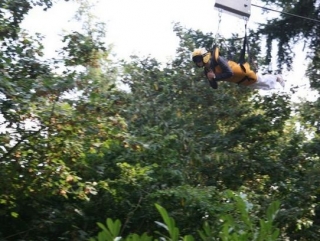  Tirolesas gigantes en el parque de aventuras de St Sauveur